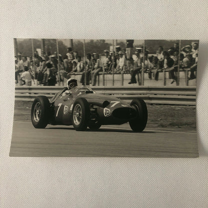 Vintage Photo Photograph of Stirling Moss in a Maserati 250F Race Car 
