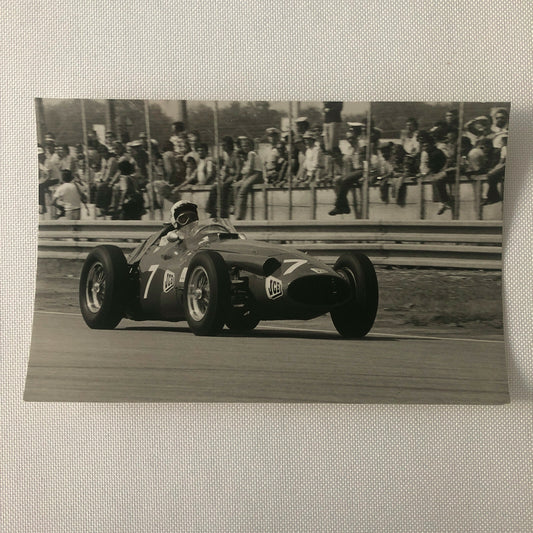 Vintage Photo Photograph of Stirling Moss in a Maserati 250F Race Car 