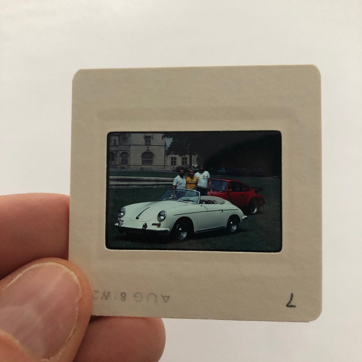 Porsche 356 Cabriolet Convertible and 911 35mm Photo Slide Vintage 1981