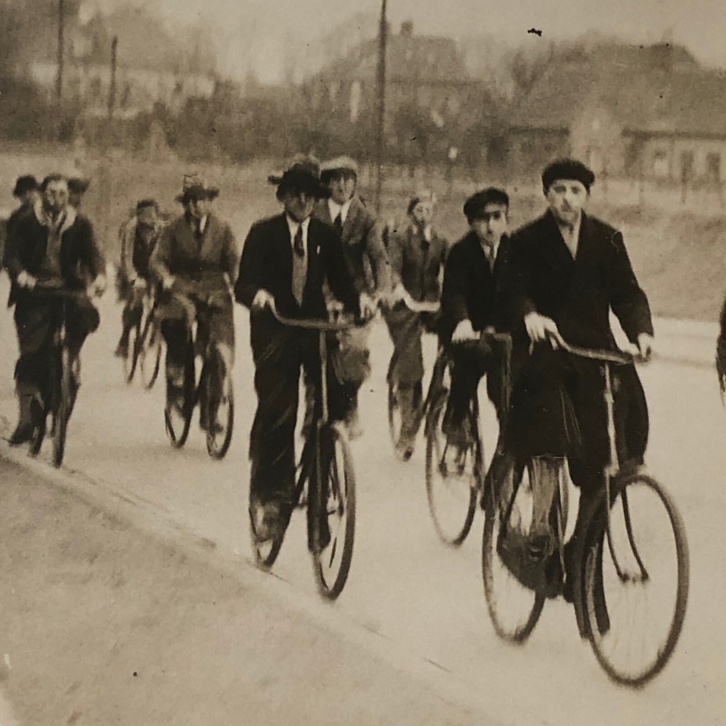 Press Photo Photograph King Christian of Denmark Leads Bicycle Parade 1933