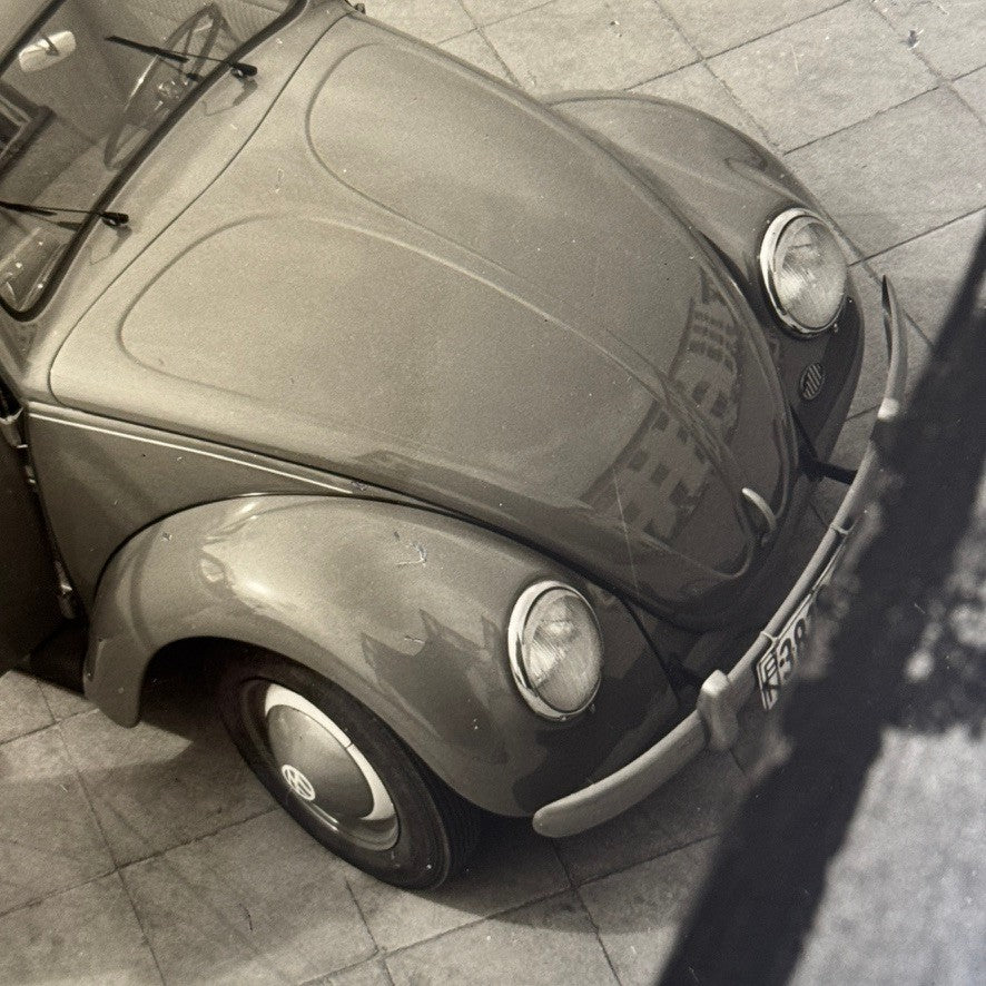 Vintage Volkswagen Beetle Convertible Car Photo Photograph Print VW