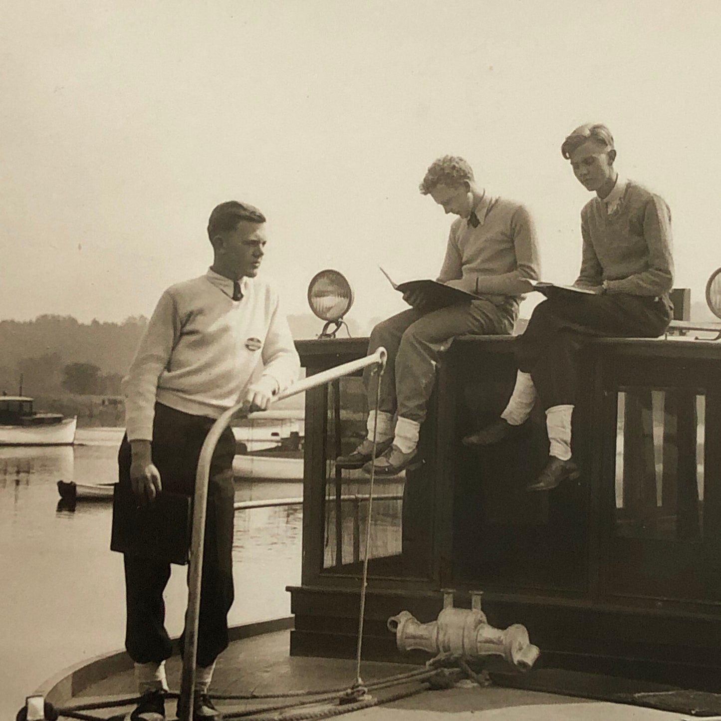 Press Photo Photograph Rutgers College Students Live on Yacht Boat NJ New Jersey