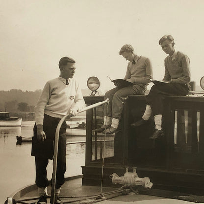 Press Photo Photograph Rutgers College Students Live on Yacht Boat NJ New Jersey