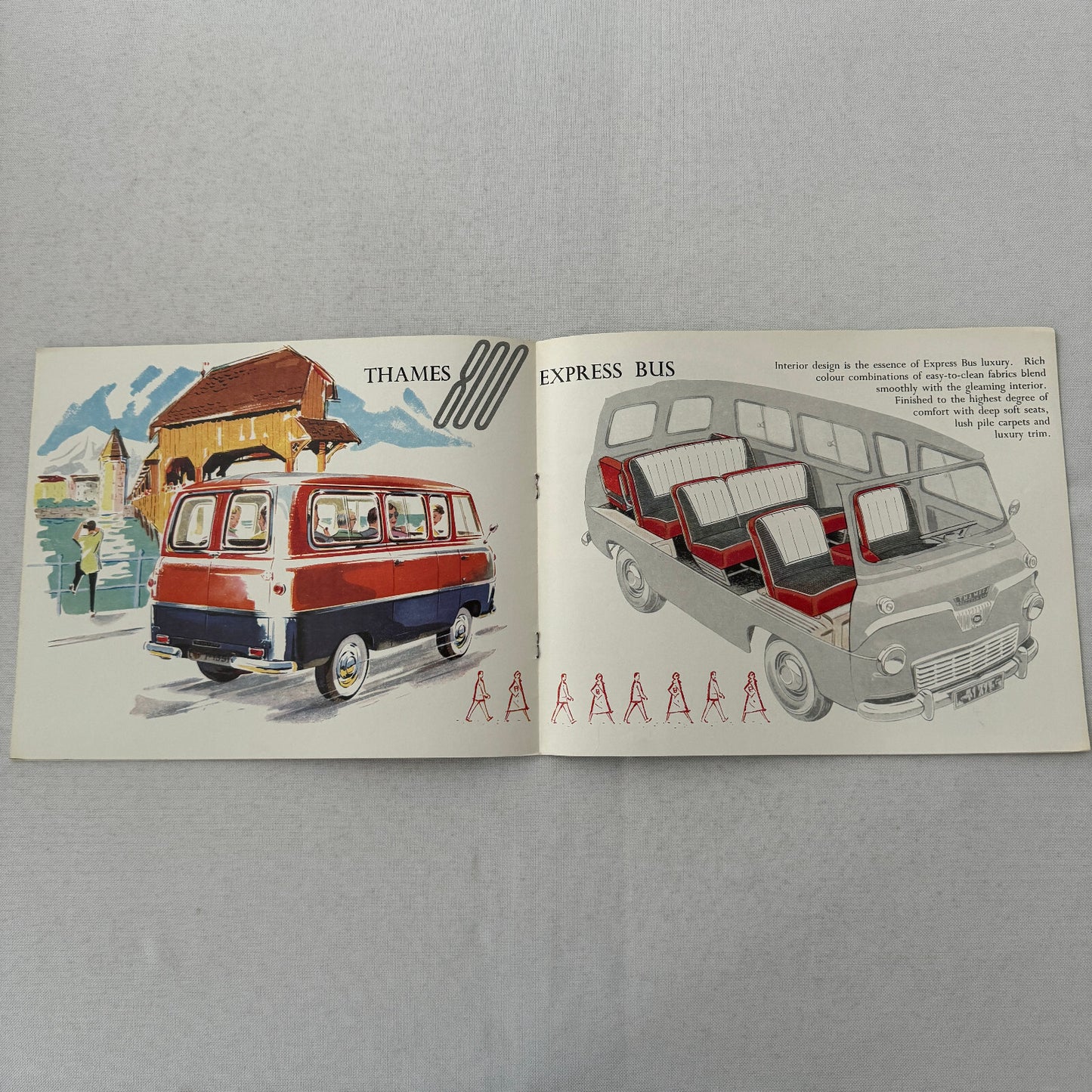 Thames 800 Estate Car and Express Bus Sales Brochure Catalog Vintage Advertising