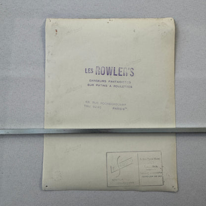 Vintage Circus Photo Les Rowlers Rollerskating Act Performer Photograph