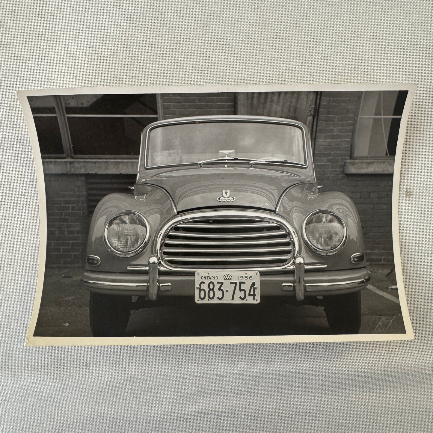Vintage DKW Car Photo Photograph Print Auto Union Audi 1956 Ontario Plate