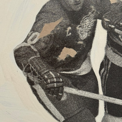 Hockey Player Photo Photograph Vintage Mockup Alex Delvecchio Doug Harvey
