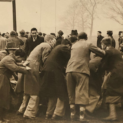 Press Photo Photograph 1932 Rugby Match London UK ? Keystone Photo Hospital Cup