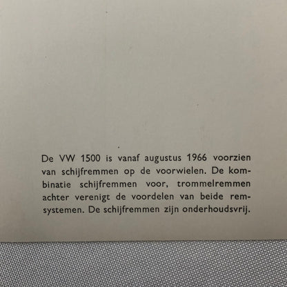 Vintage Volkswagen VW Beetle Factory Press Photo Photograph DUTCH Caption