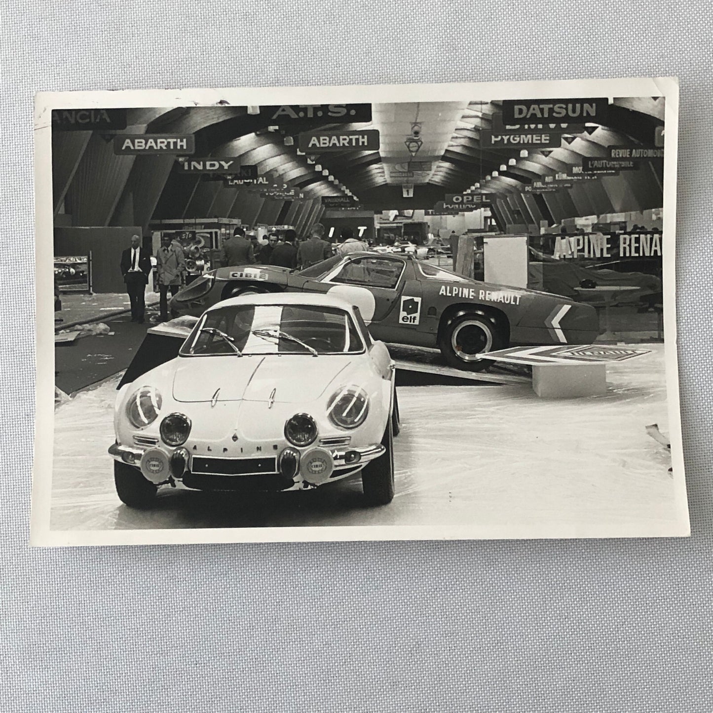 Vintage Renault Alpine Racing Car Photo Photograph Print Auto Show Display 
