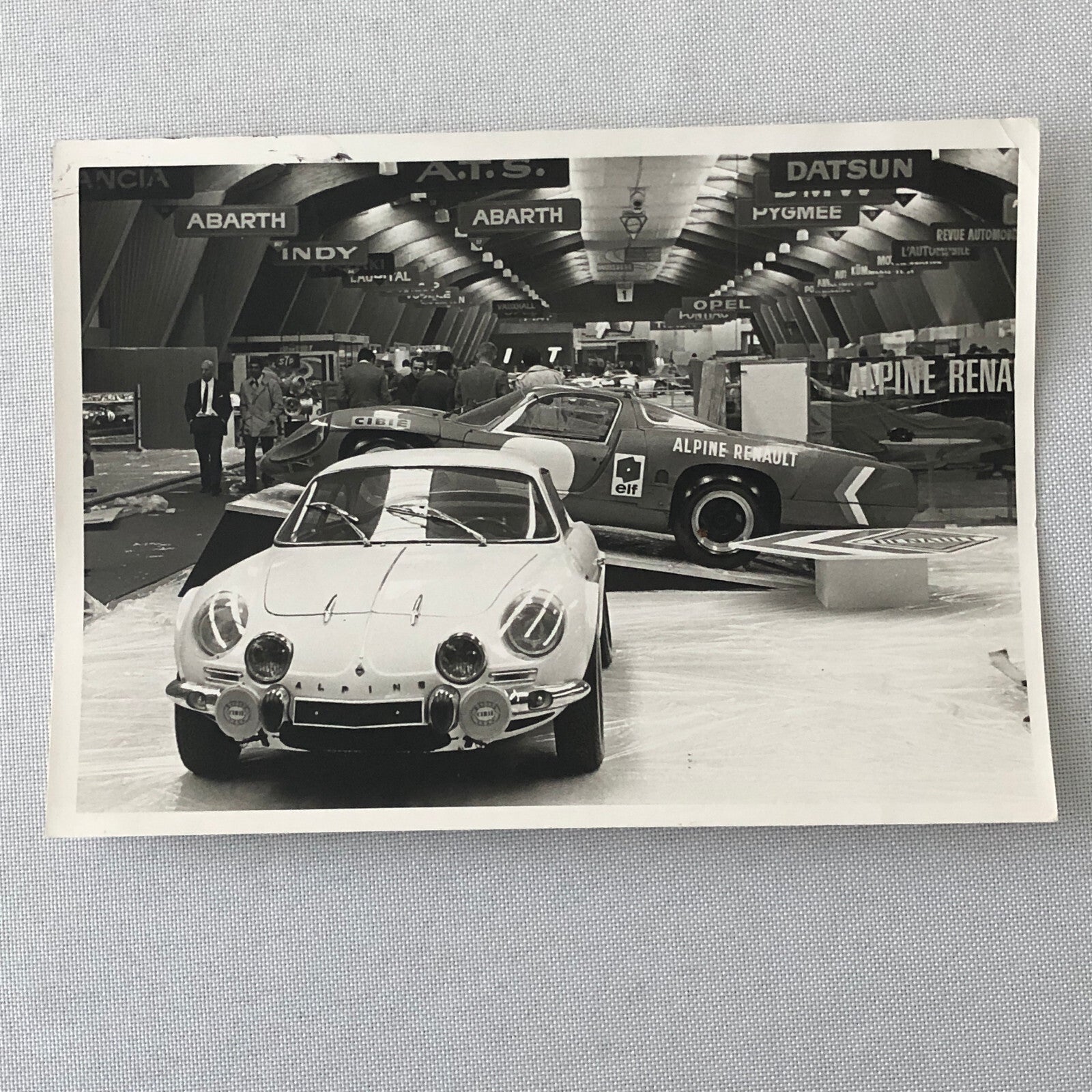 Vintage Renault Alpine Racing Car Photo Photograph Print Auto Show Display 