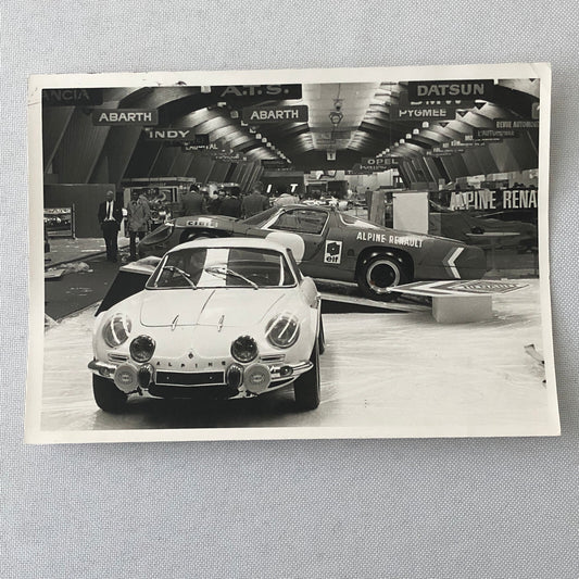 Vintage Renault Alpine Racing Car Photo Photograph Print Auto Show Display 