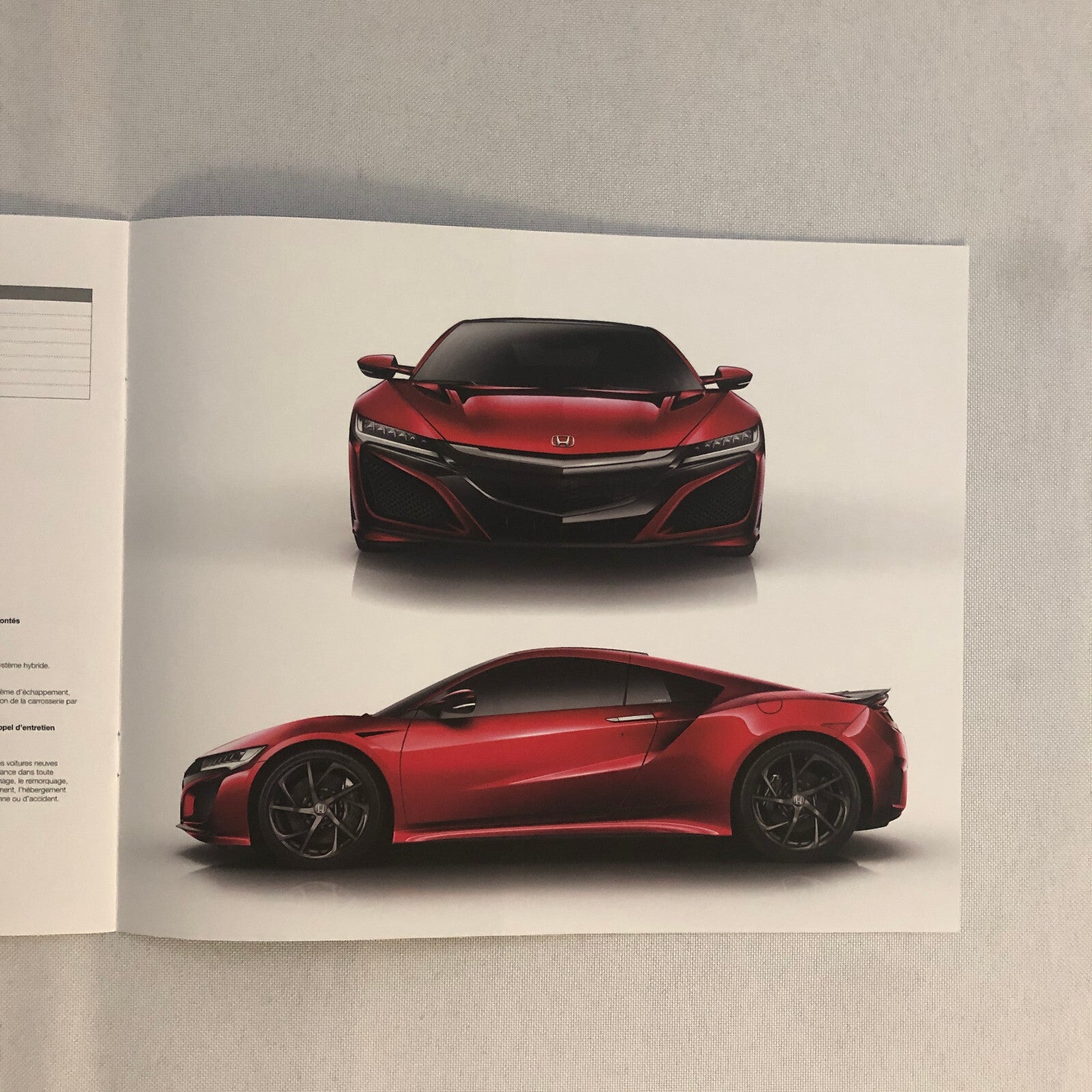 2017 Honda NSX Sales Brochure Catalog Technical Spec SWITZERLAND French Text