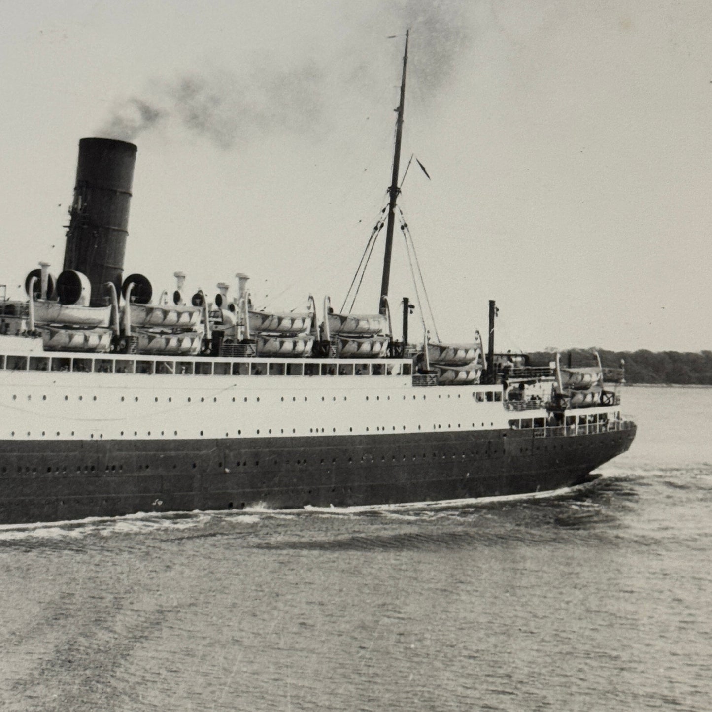 Cunard White Star Line SS RMS Alaunia Ship Boat Press Photo Photograph 1925
