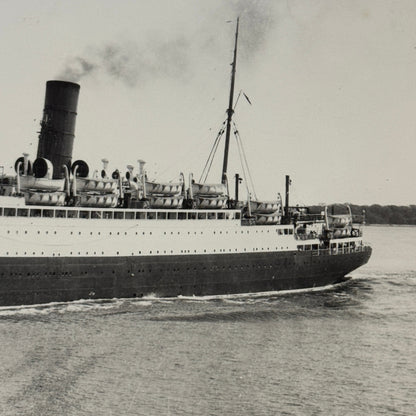 Cunard White Star Line SS RMS Alaunia Ship Boat Press Photo Photograph 1925