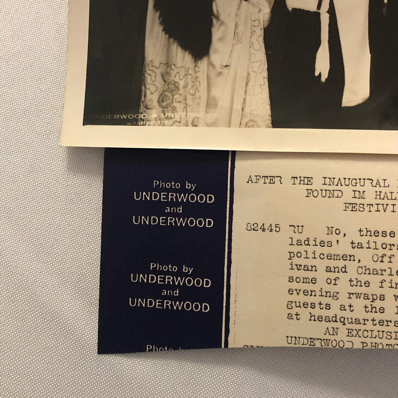 Press Photo Photograph FDR Franklin Roosevelt Inauguration Ball 1933 Underwood
