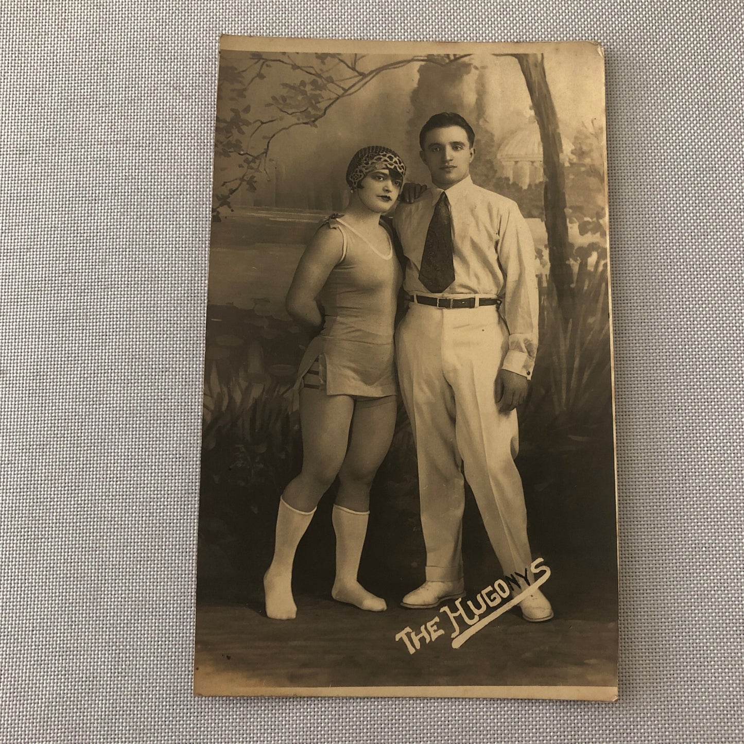 Circus Performer Photo Postcard Real Photo Postcard RPPC The Hugonys