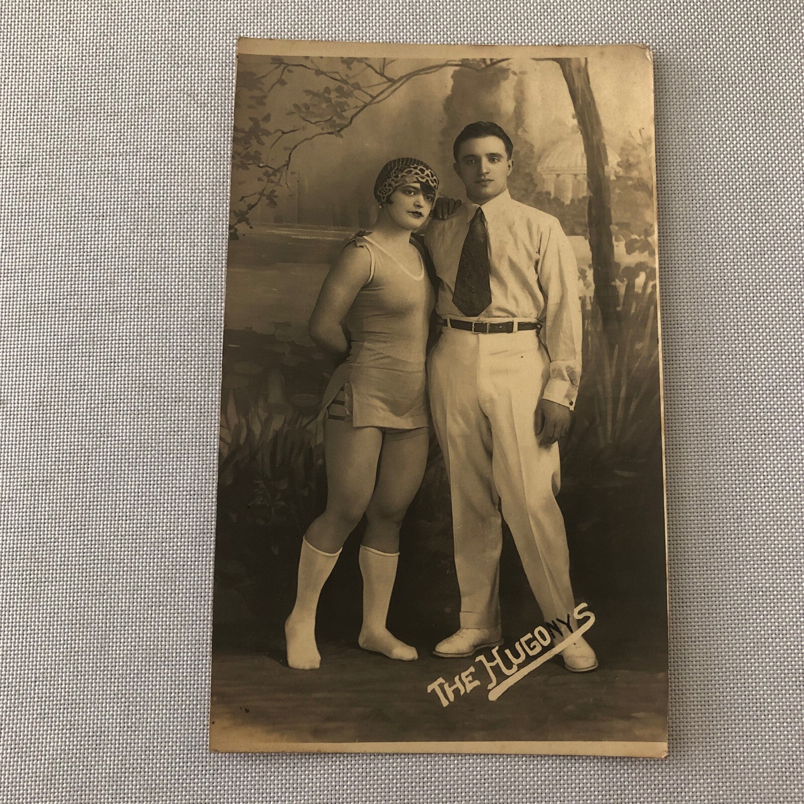 Circus Performer Photo Postcard Real Photo Postcard RPPC The Hugonys