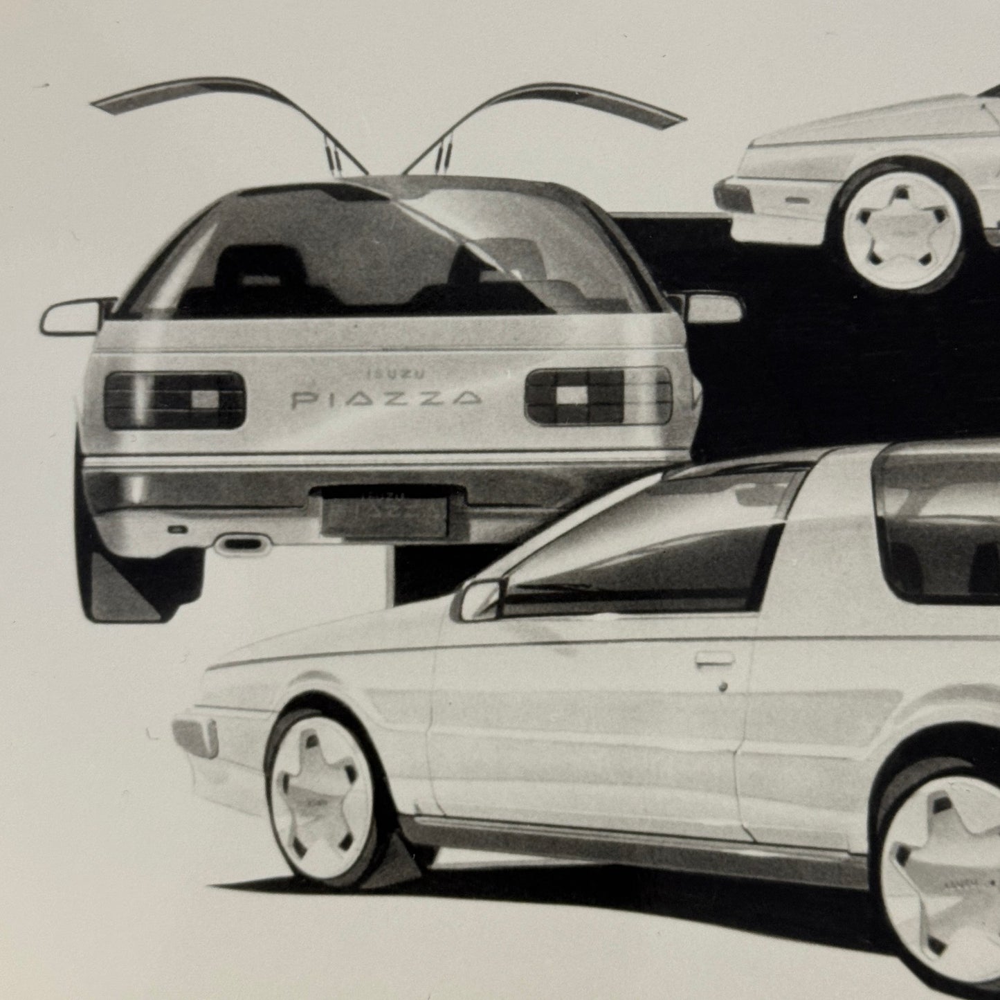 Vintage Isuzu Piazza Design Illustration Factory Press Photo Photograph Print
