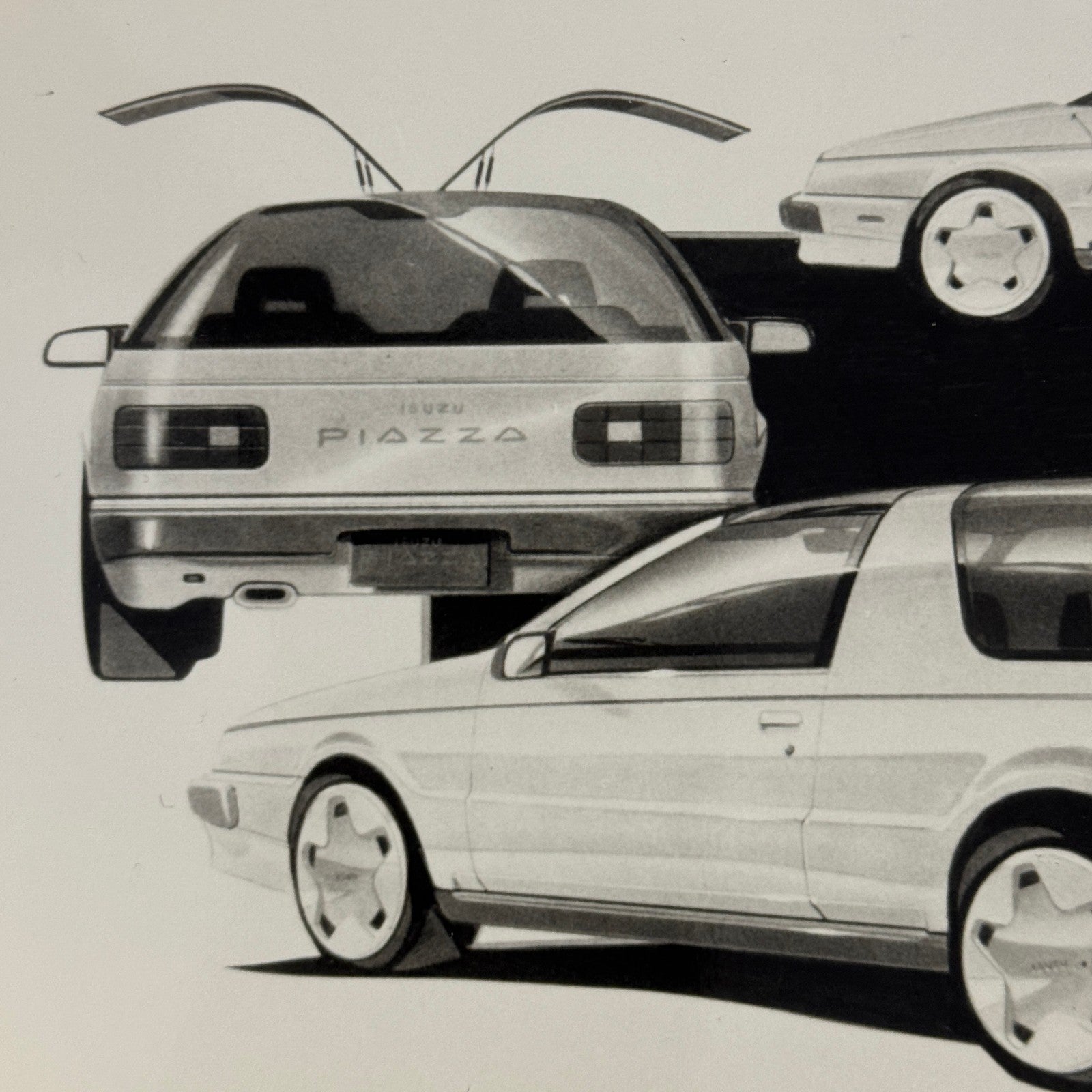 Vintage Isuzu Piazza Design Illustration Factory Press Photo Photograph Print