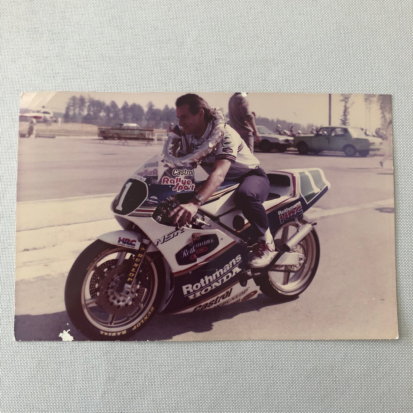 Vintage Motorcycle Racing Photo photograph Rothmans Honda Race Bike