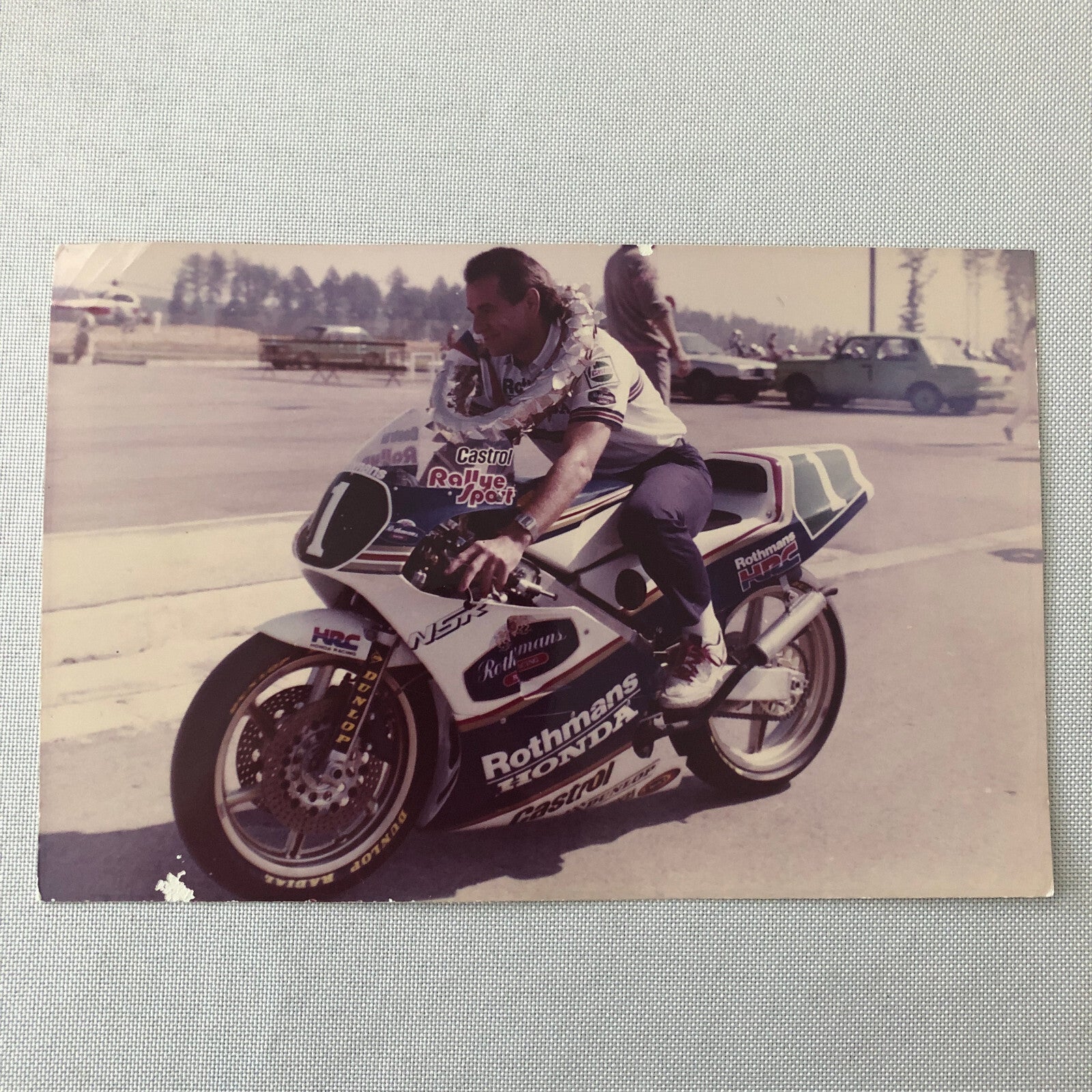 Vintage Motorcycle Racing Photo photograph Rothmans Honda Race Bike