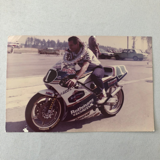 Vintage Motorcycle Racing Photo photograph Rothmans Honda Race Bike
