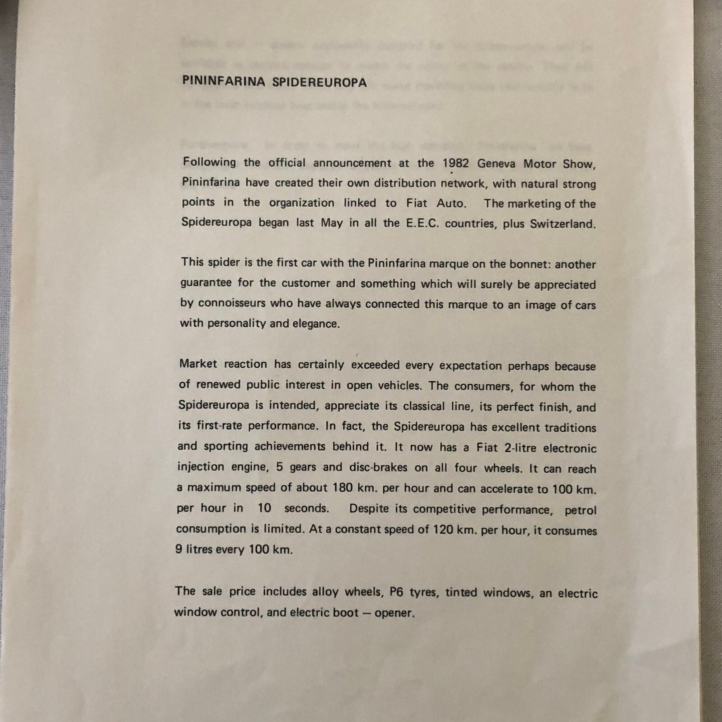 1982 Pininfarina Design Press Kit Photos Lancia Gamma Fiat Spider Talbot Samba