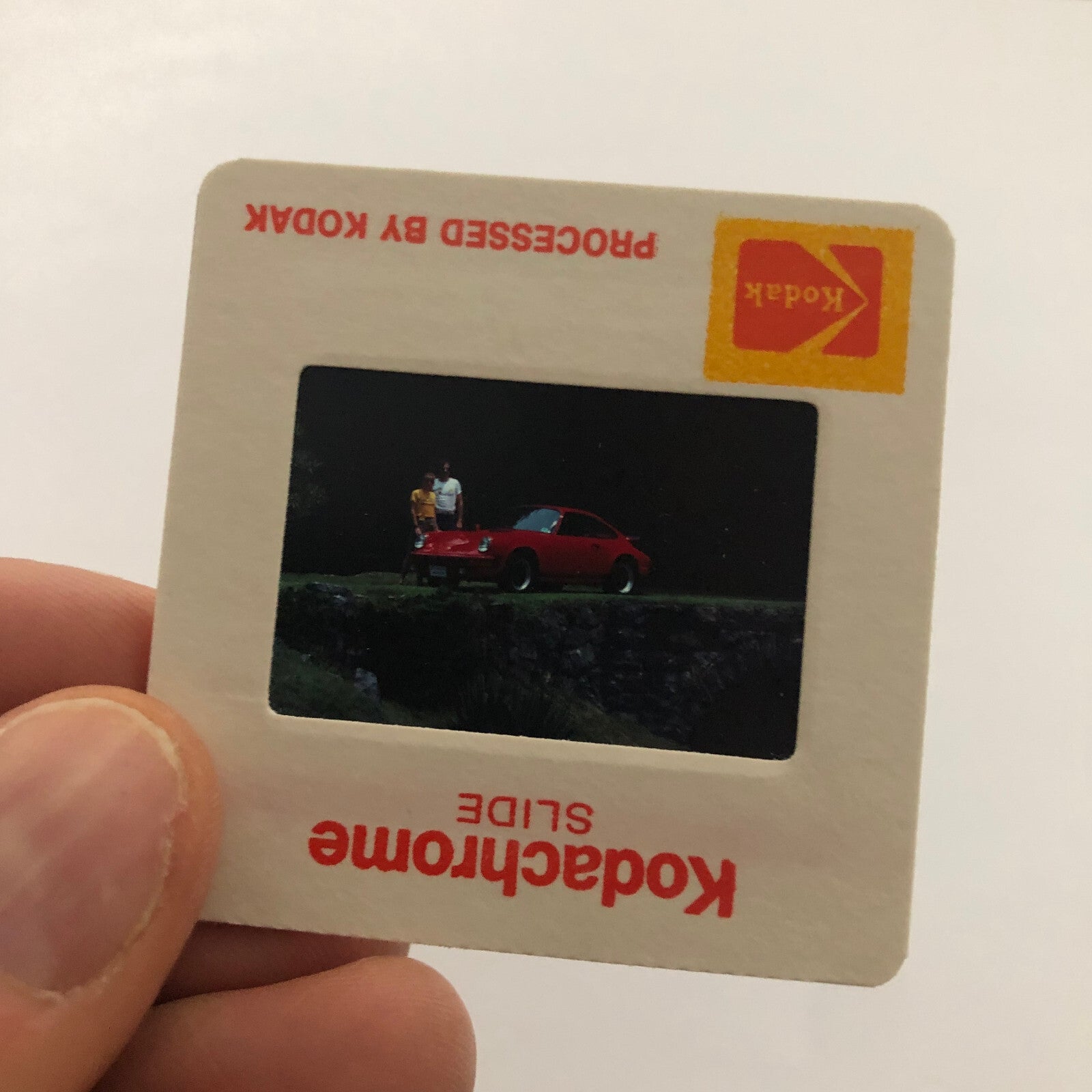 Porsche 911 Car 35mm Photo Slide Vintage 1981