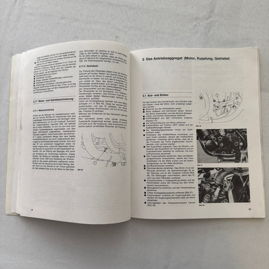 1980 Yamaha RD250LC RD350LC Motorcycle Bike Repair Manual Book GERMAN