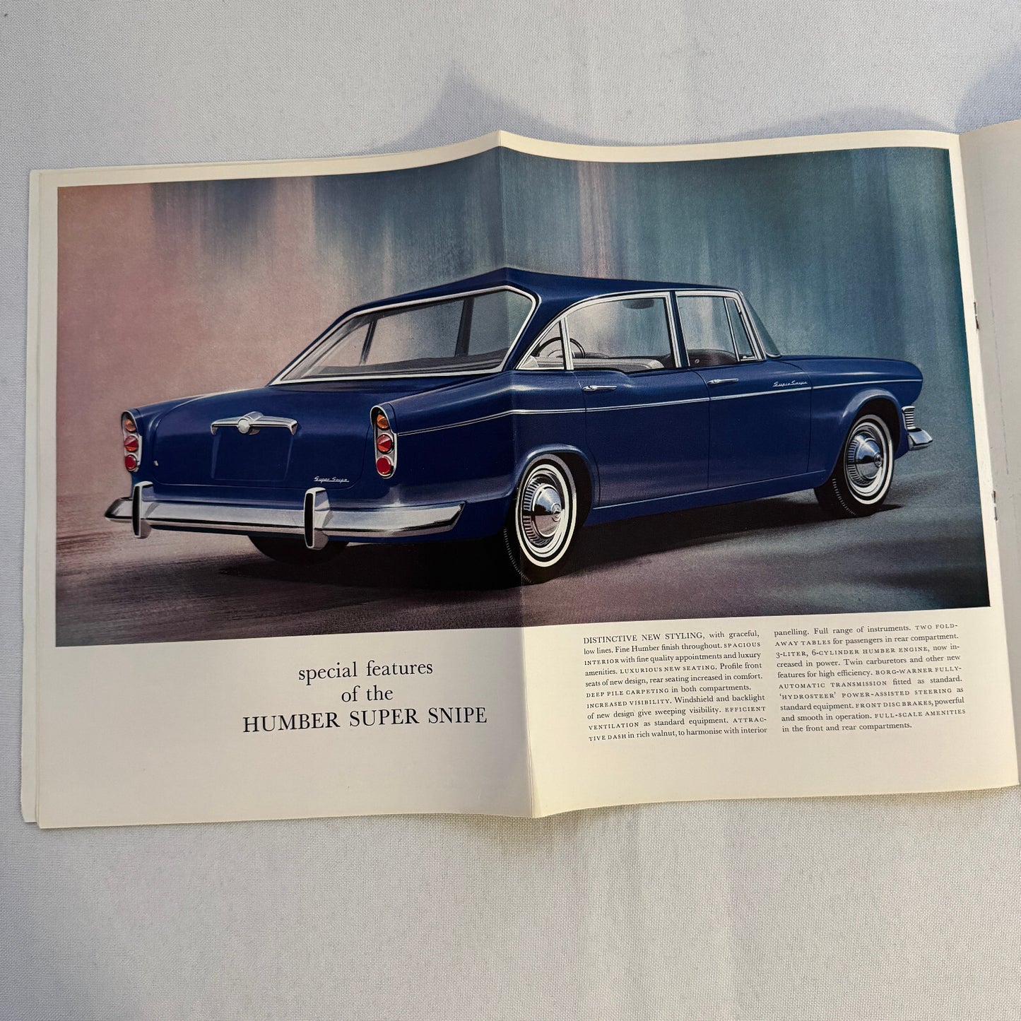 Humber Super Snipe and Humber Imperial Car Sales Brochure Catalog Vintage