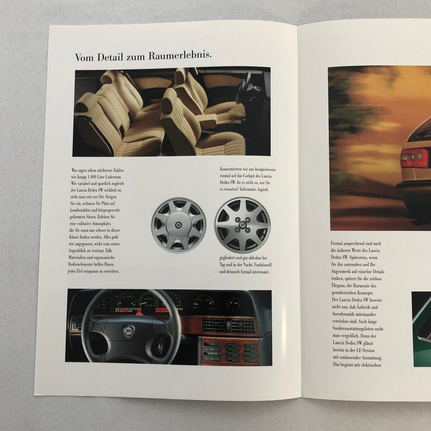 Lancia Dedra SW Station Wagon Car Sales Brochure Catalog Dedra German Text