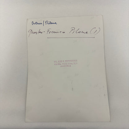 Vintage Abarth Racing Photo Photograph Drivers Johannes Ortner Franco Pilone