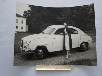 Vintage Saab 96 Factory Press Photo Photograph Image 