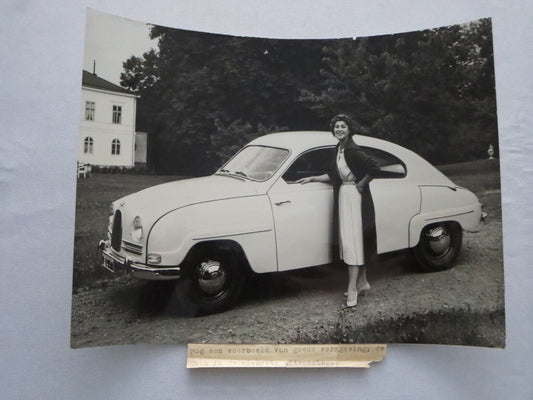 Vintage Saab 96 Factory Press Photo Photograph Image 