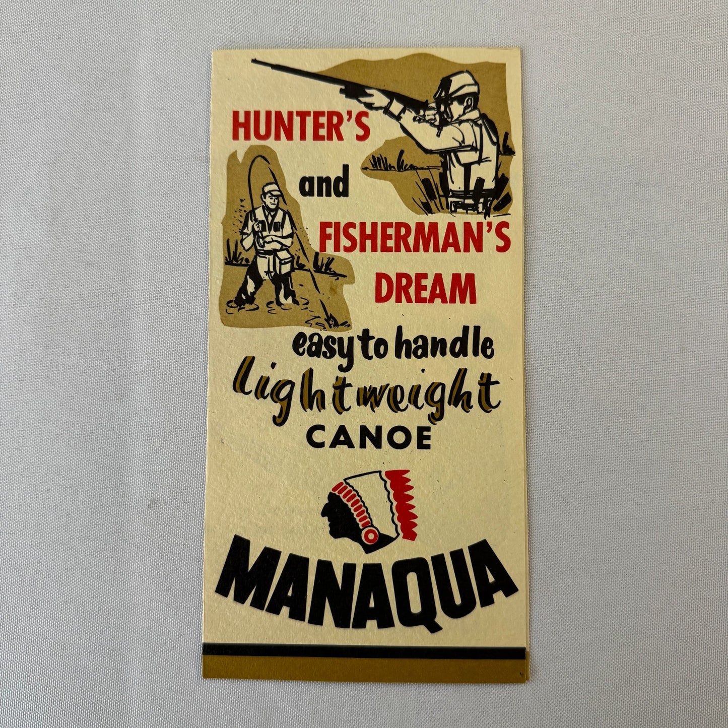 Vintage Manaqua Canoe Boat Advertising Brochure Catalog