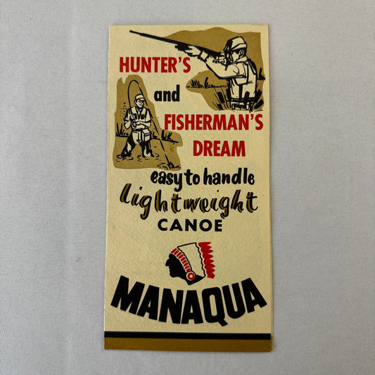 Vintage Manaqua Canoe Boat Advertising Brochure Catalog