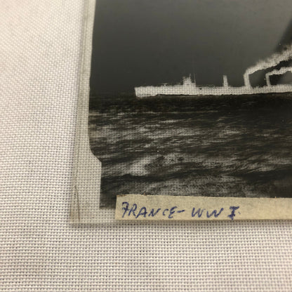 Antique Glass Plate Lantern Slide WW1 Navy Ship Military Boat World War I