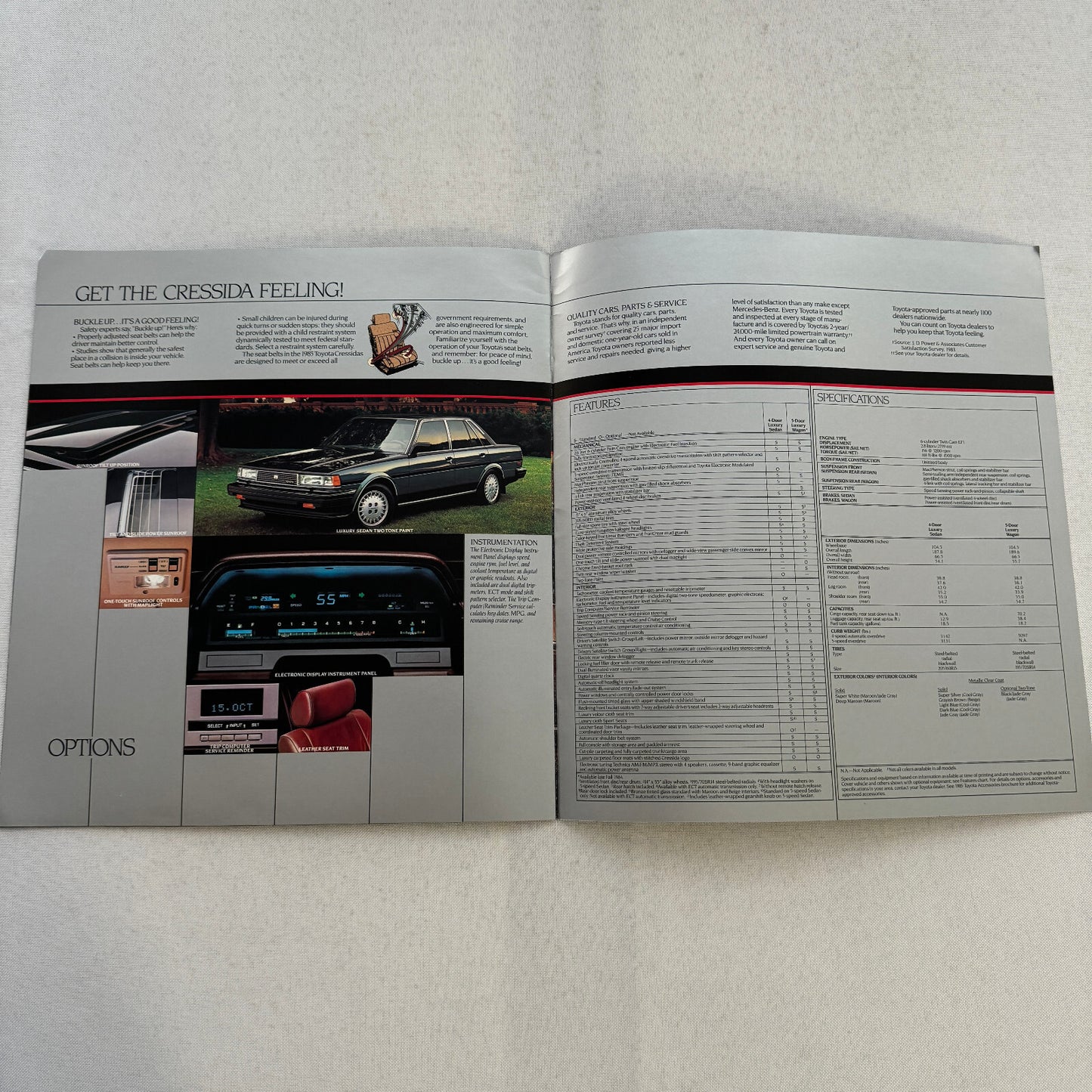 Toyota Cressida Car Sales Brochure Catalog Luxury Sedan and Station Wagon 1984