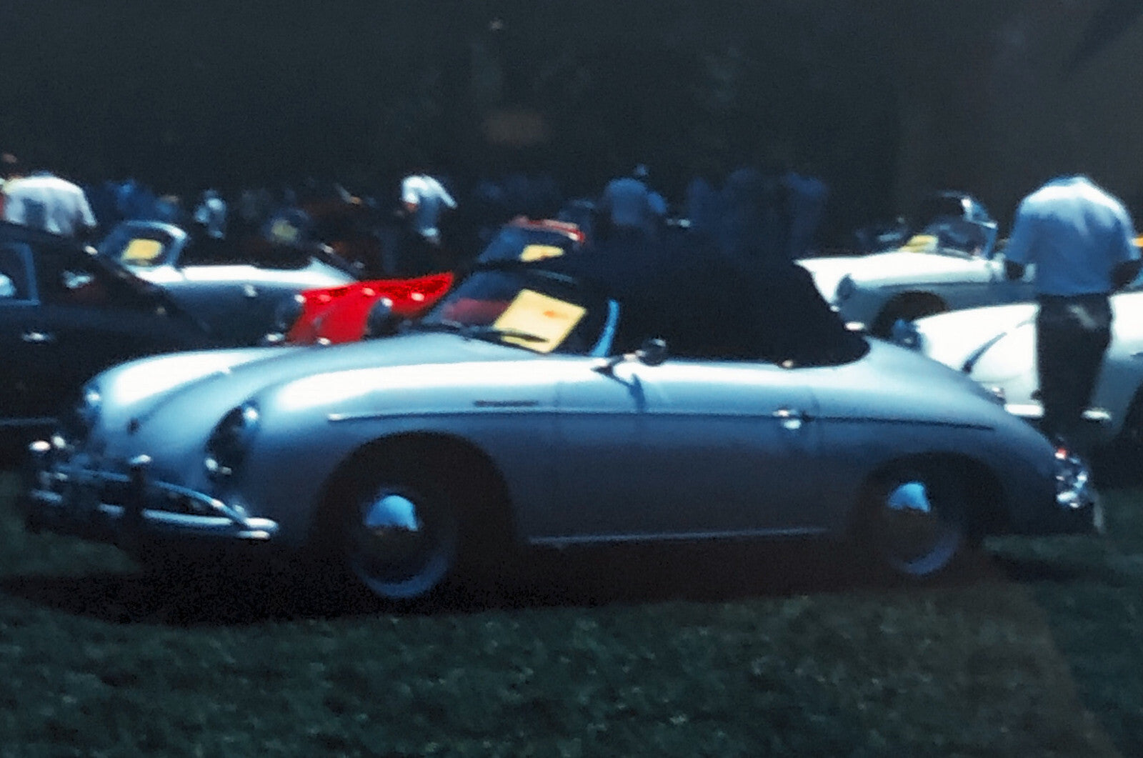 Porsche 356 Cabriolet Convertible Car Show 35mm Photo Slide Vintage 1981