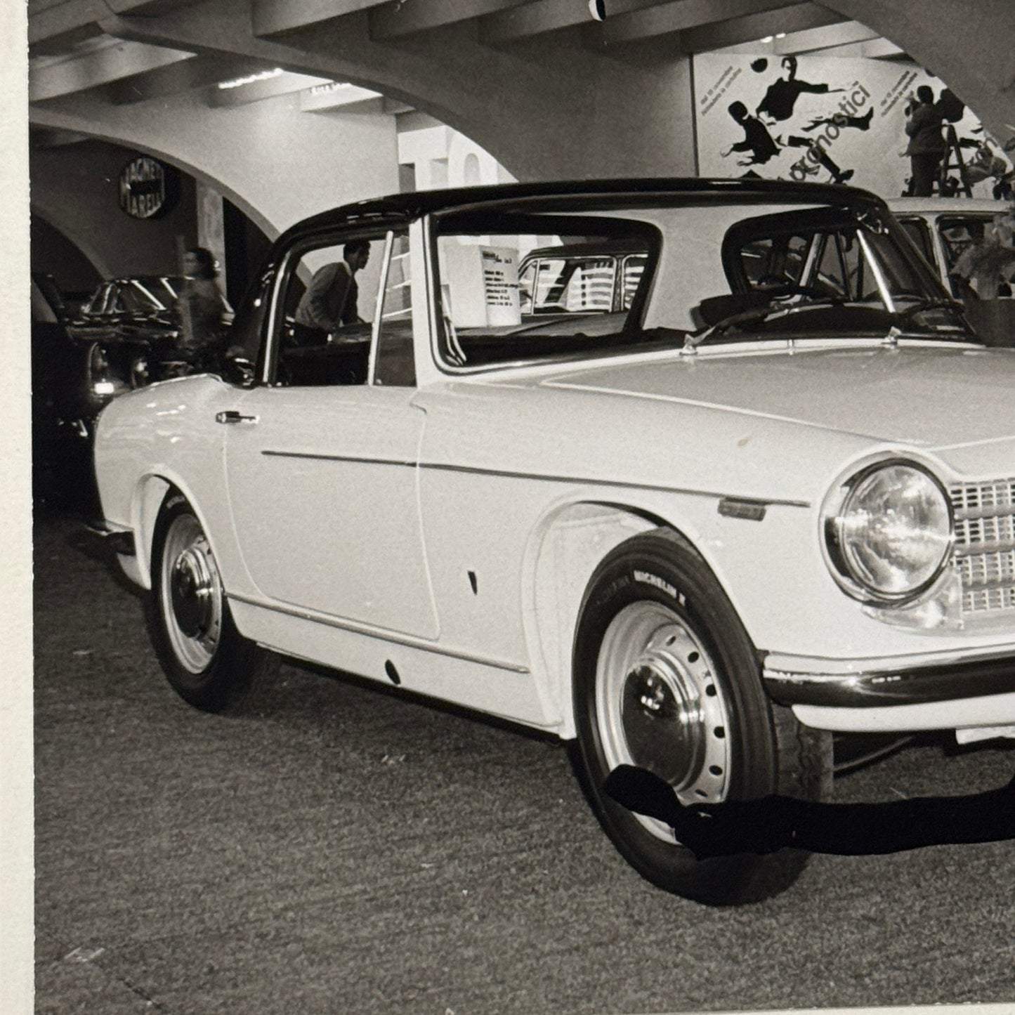 Innocenti S Car Automobile at Atuo Show Vintage Photo Photograph Print Lot 2x