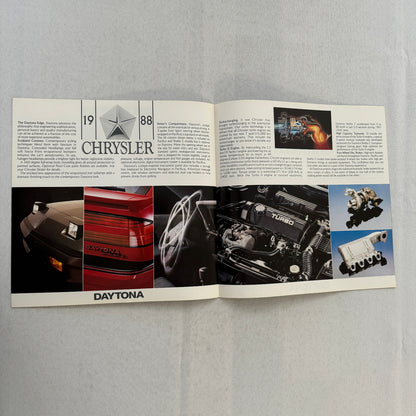 1988 Chrysler Daytona Car Sales Brochure Catalog Advertising Daytona Shelby Z
