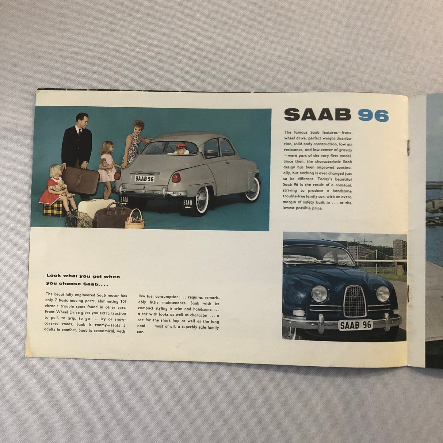 Vintage Saab 96 Sales Brochure Catalog Advertising