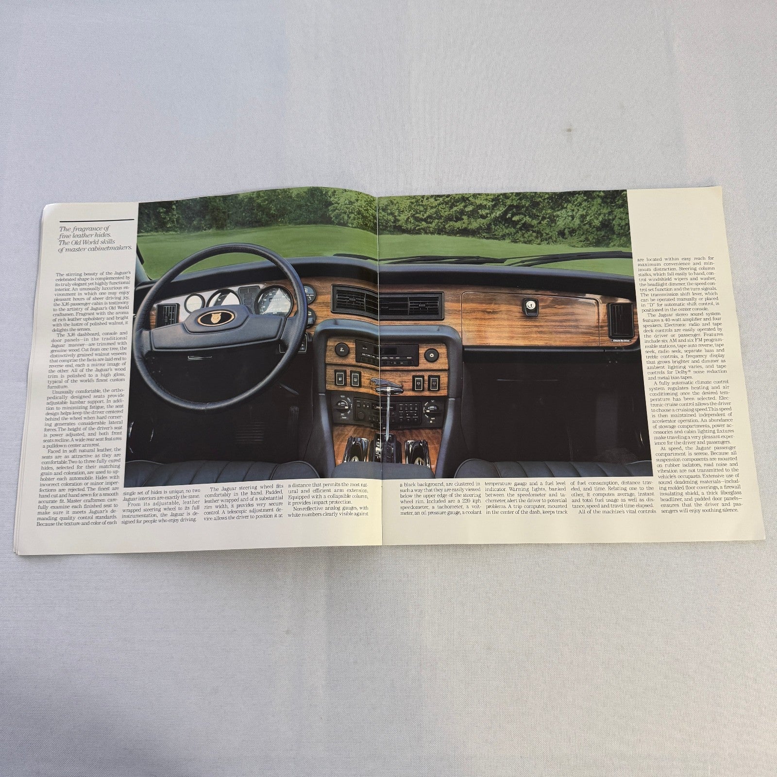 Vintage Jaguar Car Brochure XJ6 Sovereign XJ12 Plas Catalog Automobile 1985 1986
