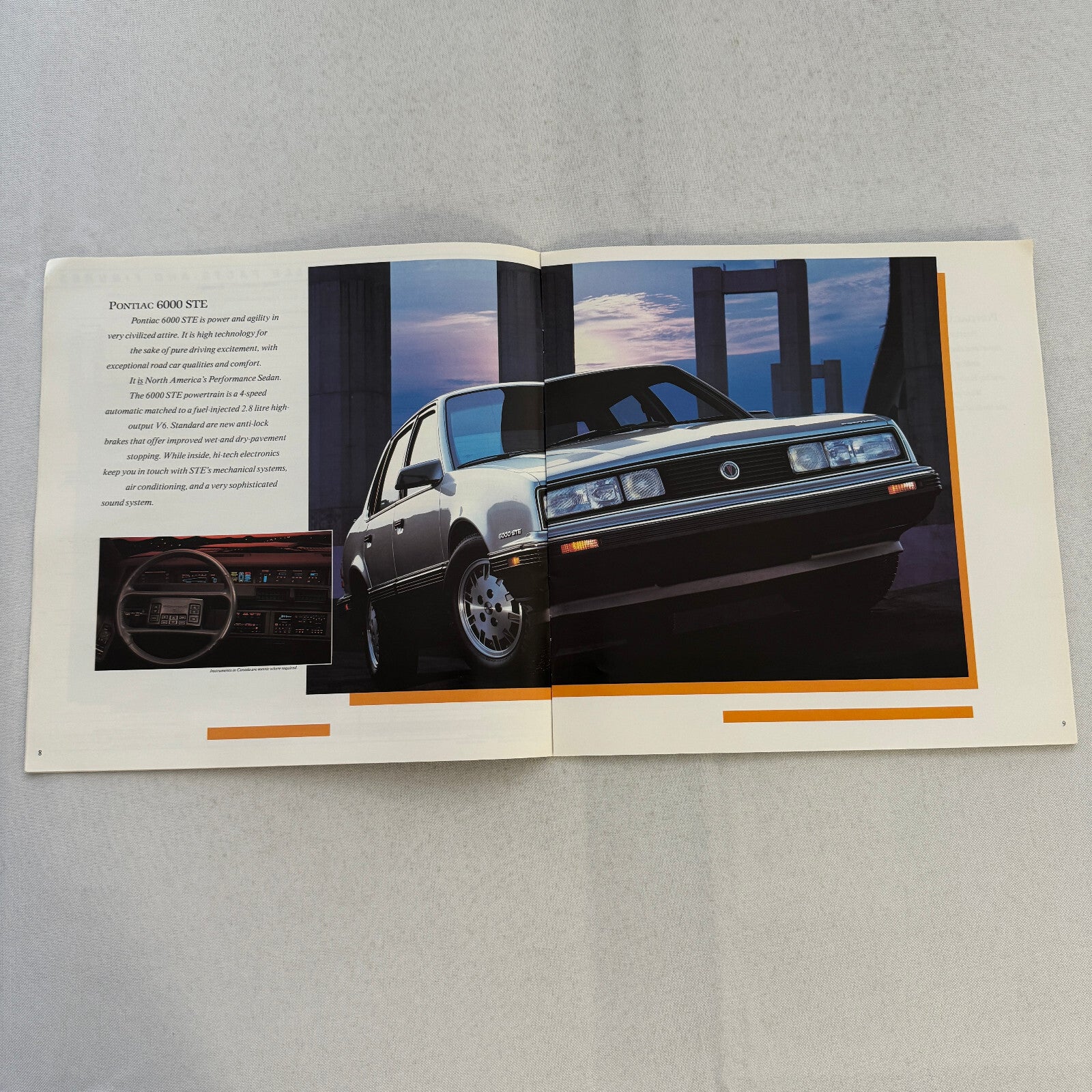 1987 Pontiac Car Sales Brochure Catalog Bonneville Grand Prix 6000 Safari Wagon