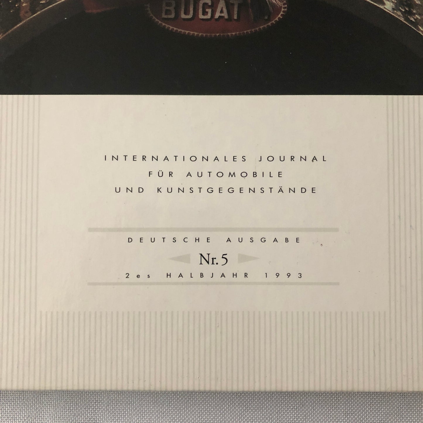 1993 Bugatti Car Book Magazine Journal German Text Vintage Cars +