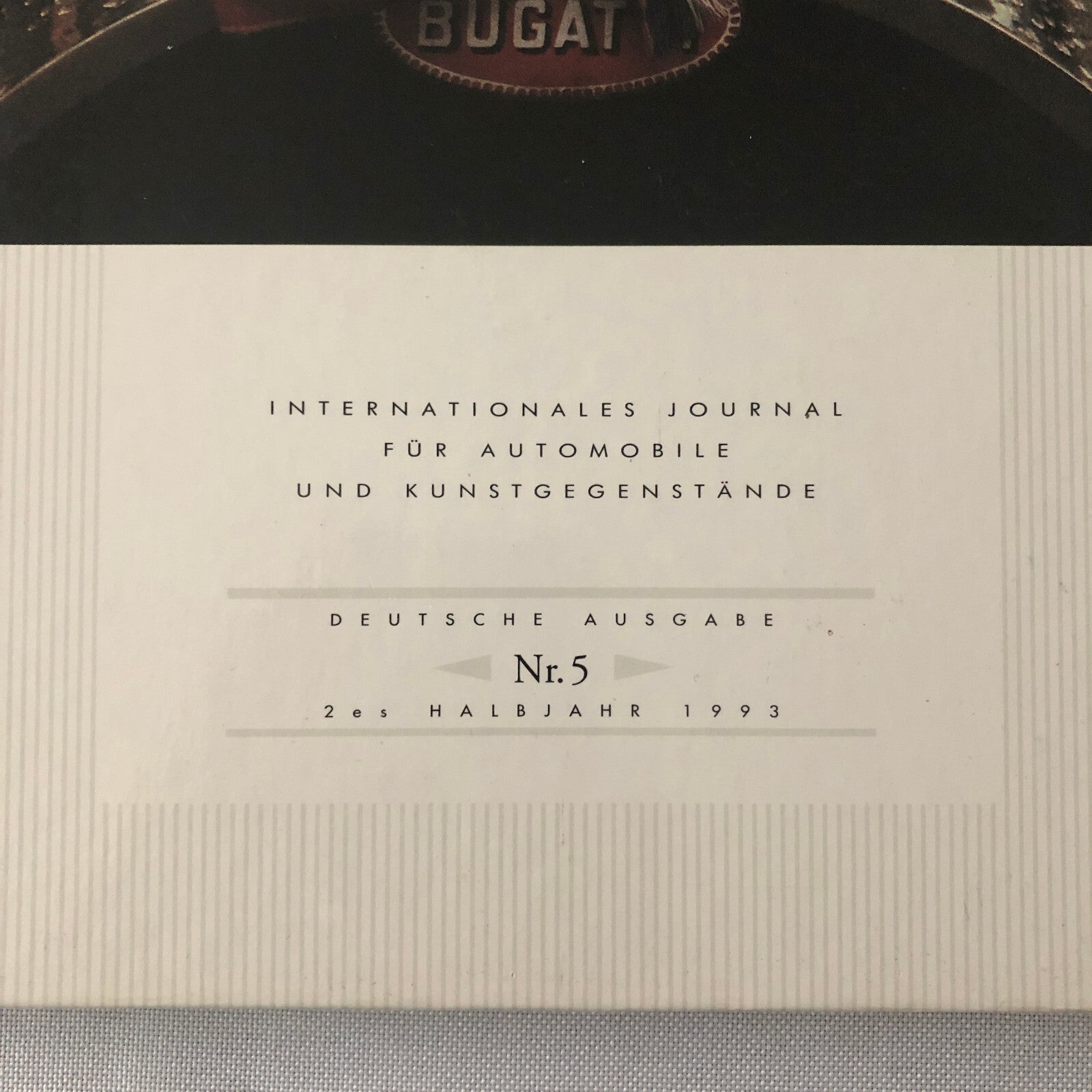 1993 Bugatti Car Book Magazine Journal German Text Vintage Cars +