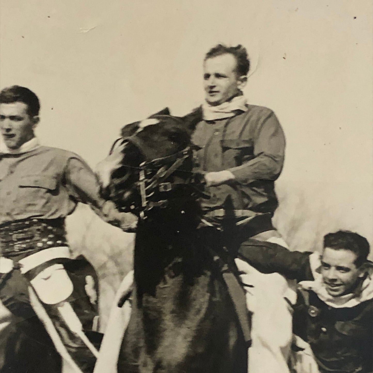Press Photo Photograph Horse Stunt Show Cavalry 1932 Underwood & Underwood