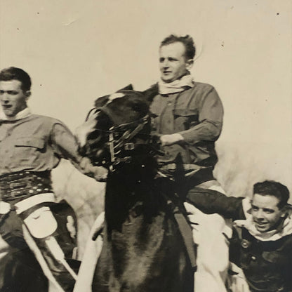 Press Photo Photograph Horse Stunt Show Cavalry 1932 Underwood & Underwood