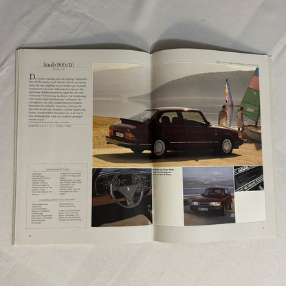 Vintage Saab 900 Car Sales Brochure Catalog 900 Cabriolet 900 Turbo 16S GERMAN